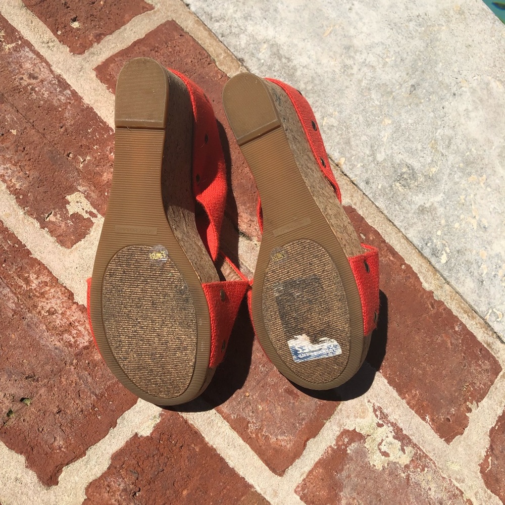 Lucky Brand Orange Wedges - Picture 6 of 6